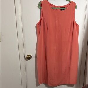 Style & Co Coral Sheath Midi Dress Sleeveless Scoop Neck